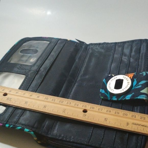 Vera‎ Bradley MidNight Blue and Black Hues Floral Clutch Wallet - Picture 13 of 16